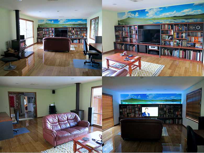 Composite: The completed lounge room renovation
